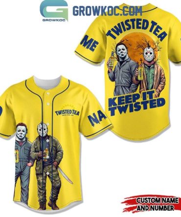 Custom Halloween Baseball Jersey – Twisted Tea Horror Characters Design