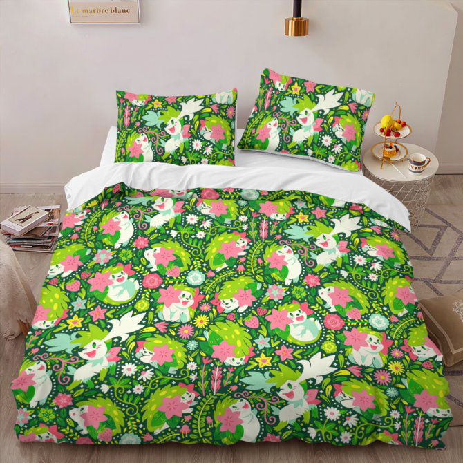 Vibrant Floral Cartoon Animal Bedding Set - Cozy & Fun Bedroom Decor