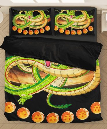 Vibrant Dragon Anime Bedding Set – Cozy Comforter & Pillowcases For Fans