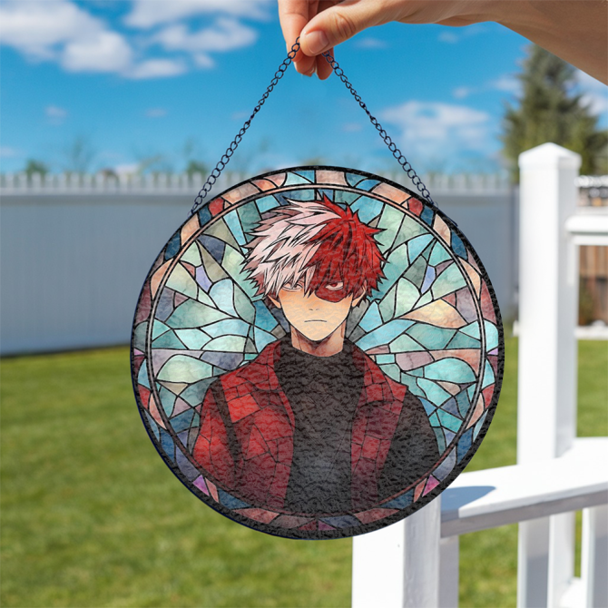 Anime Stained Glass Suncatcher - Unique Hero Design For Windows & Decor - Image 2