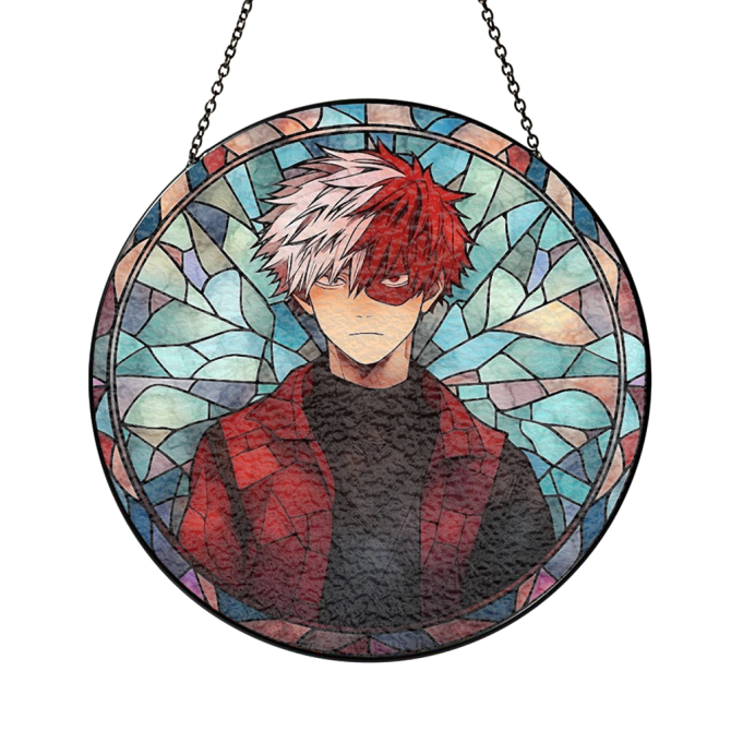 Anime Stained Glass Suncatcher - Unique Hero Design For Windows & Decor - Image 3