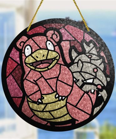Colorful Stained Glass Style Cartoon Hanging Decor - Unique Window Art Gift