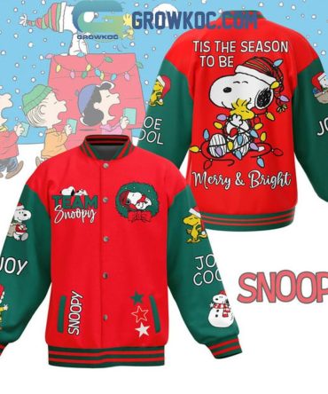 Festive Snoopy Christmas Jacket – Joyful Holiday Varsity Coat For Peanuts Fans