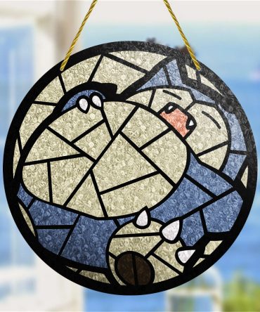 Snorlax Stained Glass Suncatcher - Unique Pokémon Window Decor For Home