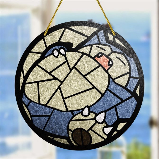 Snorlax Stained Glass Suncatcher - Unique Pokémon Window Decor For Home