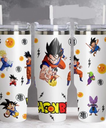 Dragon Ball Z Tumbler Mug With Handle & Straw - Anime Fan Gift - Durable Travel Cup