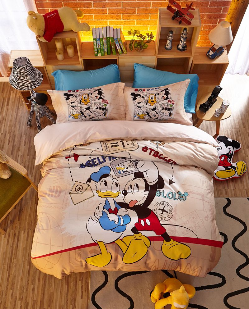 Disney Cozy Kids Disney Bedding Set - Mickey & Donald Design, Soft & Fun, Twin/Full Size