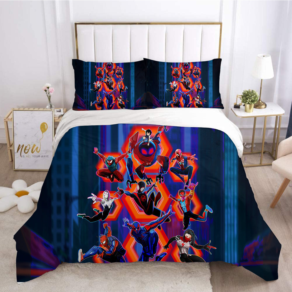 Vibrant Superhero Bedding Set - Cozy Kids Duvet Cover & Pillowcases - Twin/Full/Queen Size