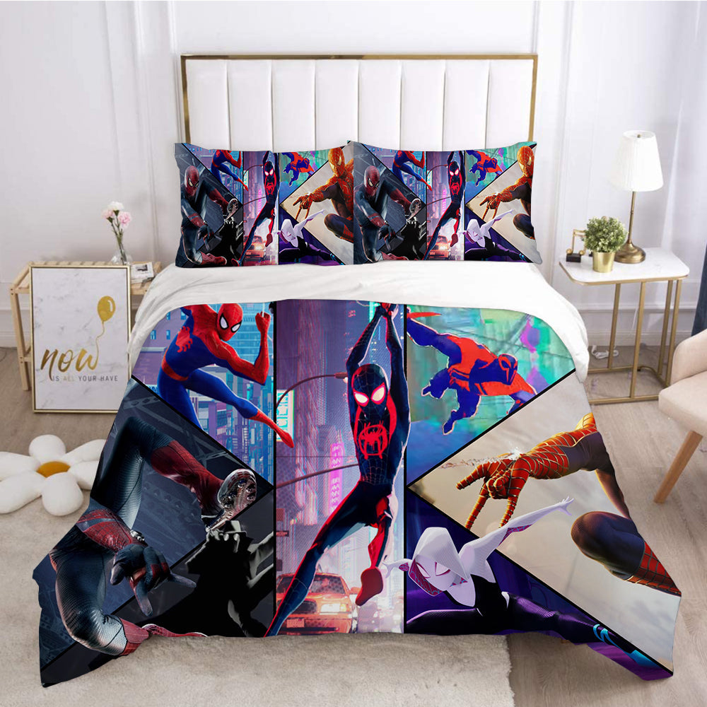Spider Hero Bedding Set - Vibrant 3D Print Quilt Cover & Pillowcase For Kids & Fans