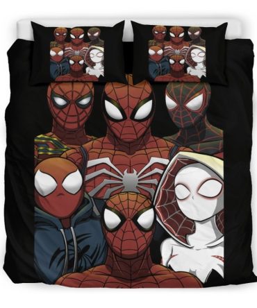 Spider Hero Multiverse Bedding Set - Double/Queen Size Duvet Cover & Pillowcases - Perfect For Kids & Fans