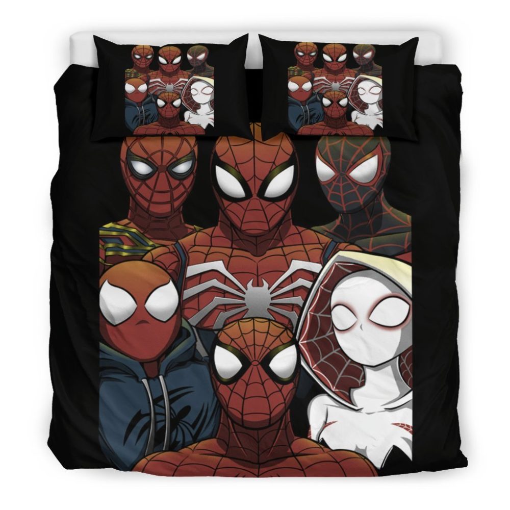 Spider Hero Multiverse Bedding Set - Double/Queen Size Duvet Cover & Pillowcases - Perfect For Kids & Fans