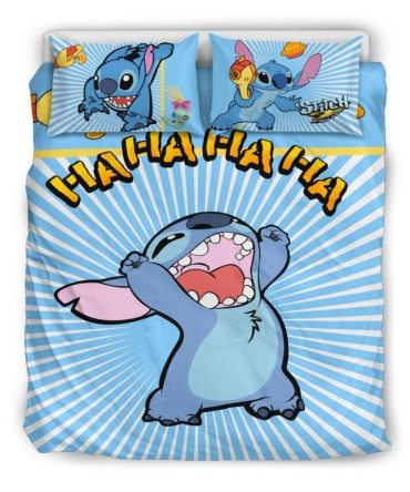 Cozy Cartoon Character Bedding Set - Fun Blue Comforter & Pillowcases For Kids