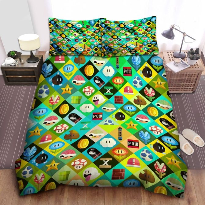 Colorful Gamer-Themed Bed Set – Fun & Cozy Bedding For Kids & Teens