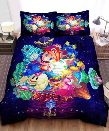 Super Mario Rpg Bedding Set - Cozy Gamer'S Dream For Kids & Adults - Twin/Full/Queen Options