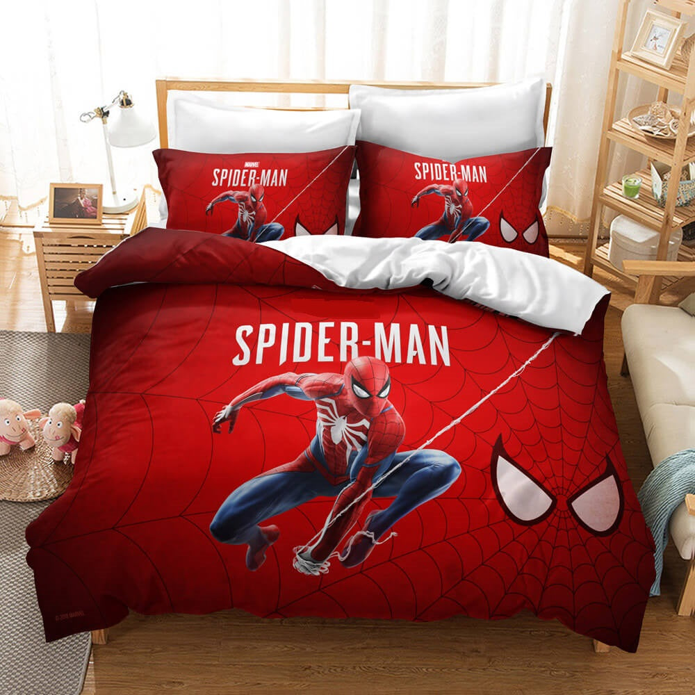 Spider-Man Bedding Set - Kids Twin/Full Size - Soft & Cozy Marvel Superhero Comforter & Pillowcases
