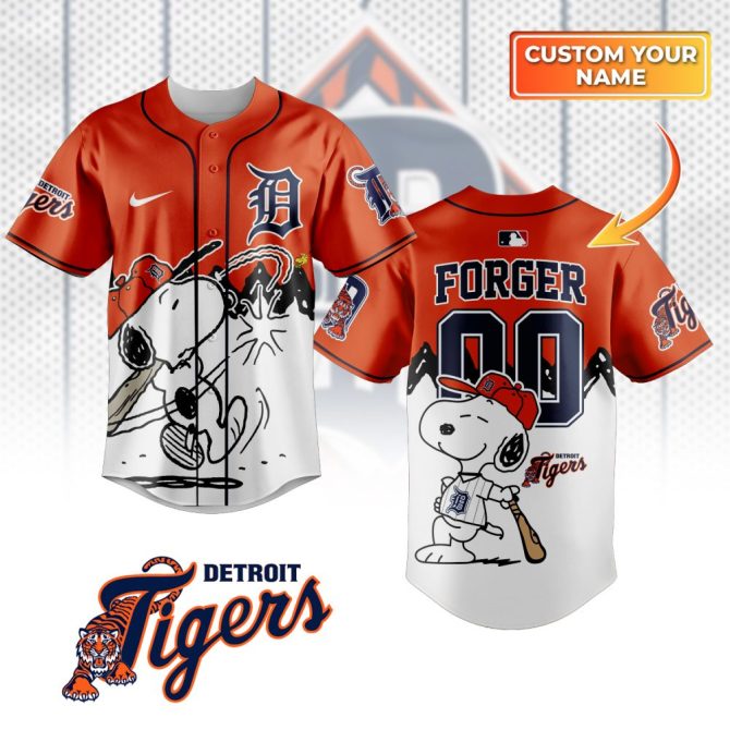 Custom Detroit Tigers Baseball Jersey - Personalize With Your Name & Favorite Character Design