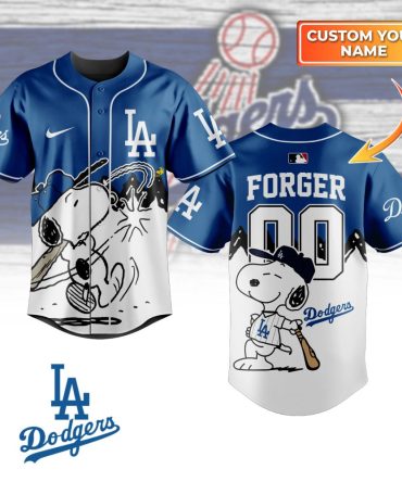 Custom La Dodgers Jersey With Snoopy Design - Personalize Your Name!