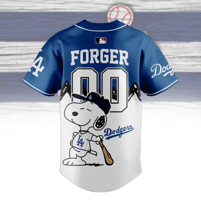Custom La Dodgers Jersey With Snoopy Design - Personalize Your Name! - Image 3
