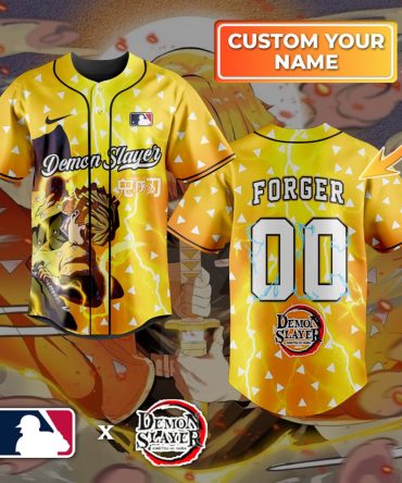 Custom Demon Slayer Baseball Jersey - Personalized Name & Number - Anime Fan Gear