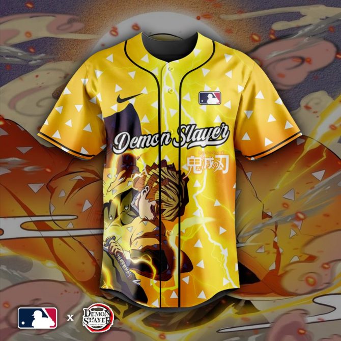 Custom Demon Slayer Baseball Jersey - Personalized Name & Number - Anime Fan Gear - Image 2