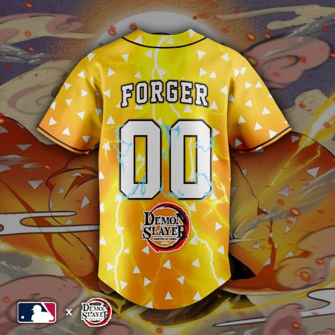 Custom Demon Slayer Baseball Jersey - Personalized Name & Number - Anime Fan Gear - Image 3