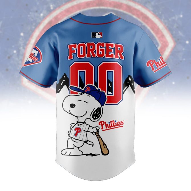 Customizable Phillies Snoopy Jersey - Personalize Your Name & Number - Image 3
