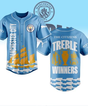Manchester City Treble Winners Baseball Jersey - Celebrate Champions In Style!