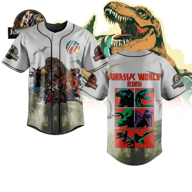 Dinosaur Baseball Jersey - Jurassic Graphic Tee For Fans & Collectors