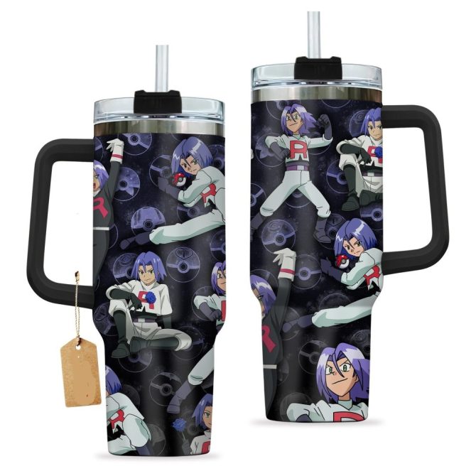 Anime-Themed Travel Mug With Handle & Straw - Stylish Insulated Tumbler For Fans