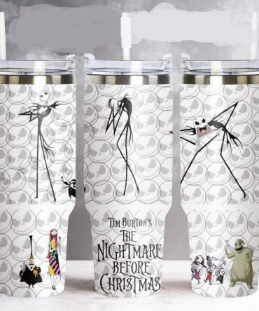 Nightmare Before Christmas Travel Mug - Insulated Tumbler With Handle & Straw - Perfect Gift!