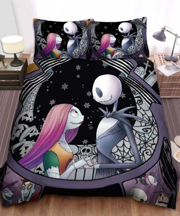 Enchanting Gothic Bedding Set - Halloween Couple Design - Cozy & Stylish - Perfect Gift!