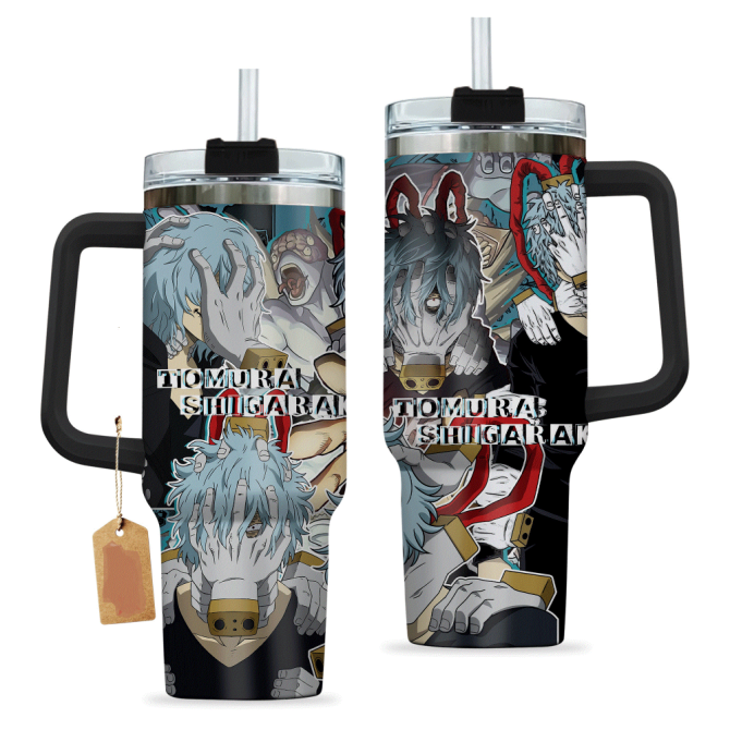 Anime Villain Tumbler Cup With Handle And Straw - 24Oz Insulated Travel Mug