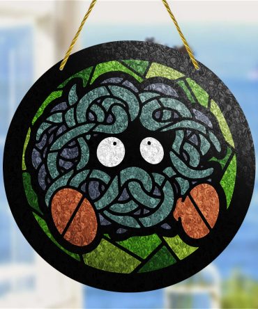 Whimsical Stained Glass Art Suncatcher - Unique Decorative Hanging Piece For Home & Garden