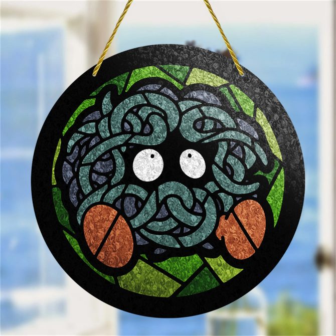 Whimsical Stained Glass Art Suncatcher - Unique Decorative Hanging Piece For Home & Garden