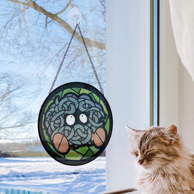 Whimsical Stained Glass Art Suncatcher - Unique Decorative Hanging Piece For Home & Garden - Image 2