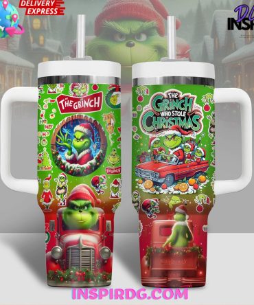 Grinch Christmas Tumbler Cup - 20Oz Insulated, Holiday Gift, Fast Shipping!