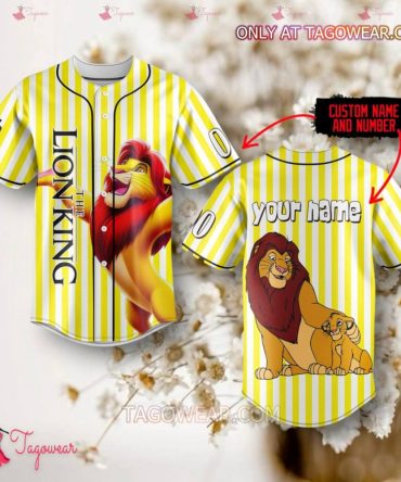 Custom Lion King Baseball Jersey - Personalize With Name & Number - Perfect Gift!