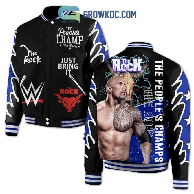 Limited Edition Wwe The Rock Varsity Jacket - The People'S Champ Design