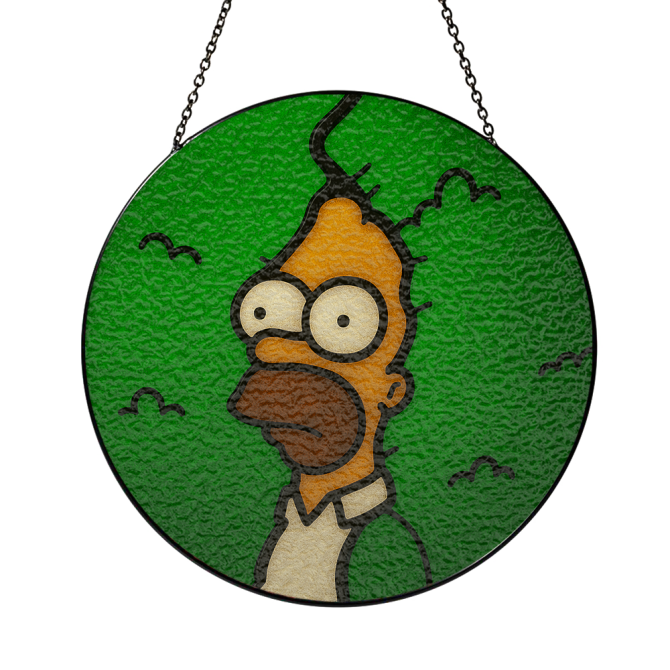 The Simpson Hide Stained Glass Window Hanging Panel Suncatcher Decor - Image 3
