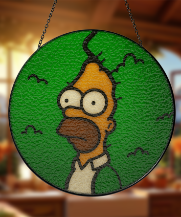 The Simpson Hide Stained Glass Window Hanging Panel Suncatcher Decor