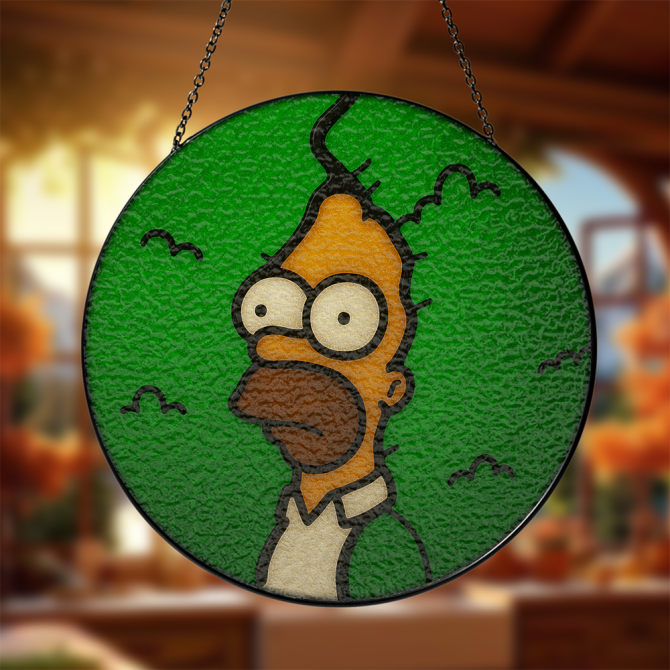 The Simpson Hide Stained Glass Window Hanging Panel Suncatcher Decor
