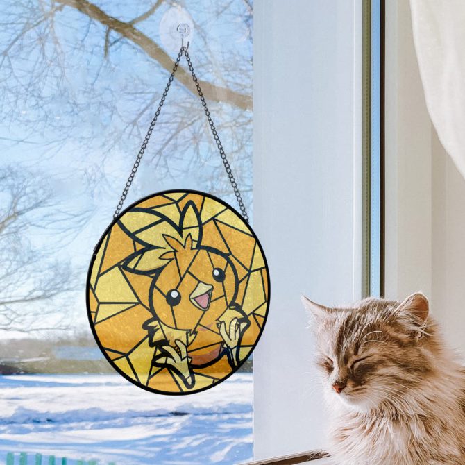 Charming Stained Glass Chicken Suncatcher - Vibrant Window Decoration For Home & Garden - Image 4