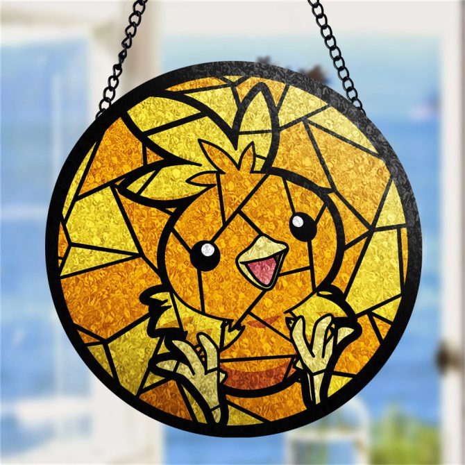 Charming Stained Glass Chicken Suncatcher - Vibrant Window Decoration For Home & Garden - Image 3