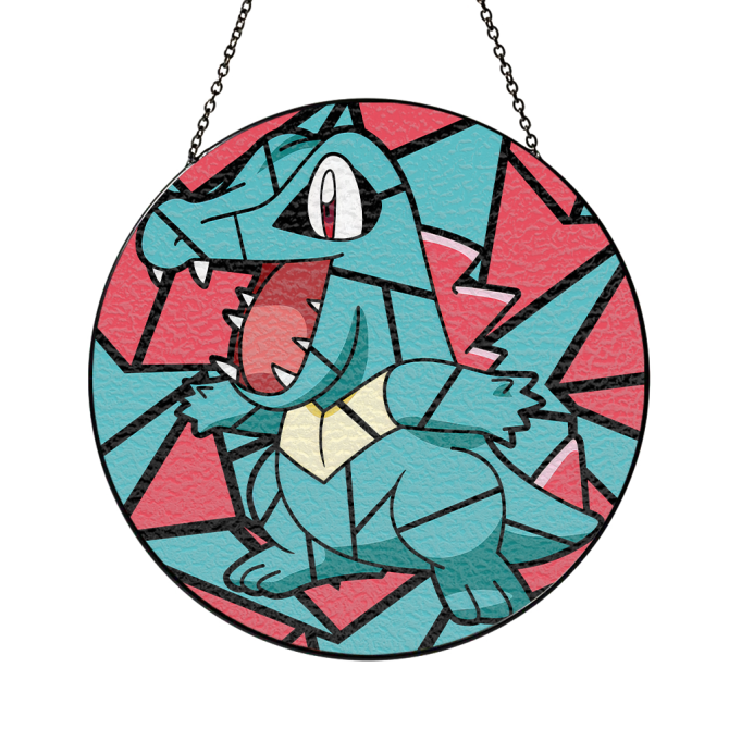Colorful Stained Glass Style Crocodile Suncatcher - Unique Home Decor Gift - Image 4