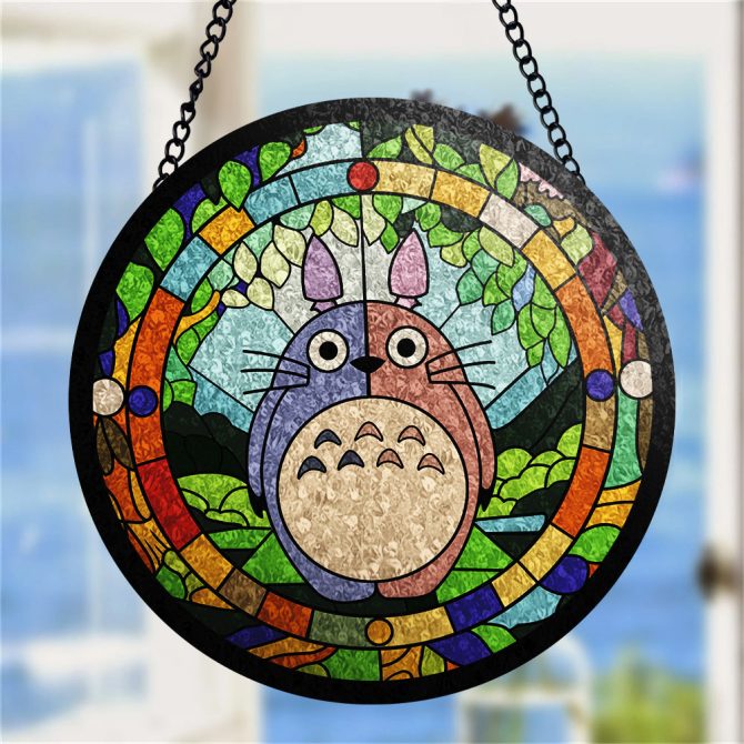 Charming Stained Glass Suncatcher - Whimsical Forest Creature Design For Home Décor - Image 4