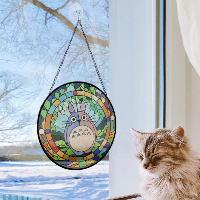 Charming Stained Glass Suncatcher - Whimsical Forest Creature Design For Home Décor - Image 5