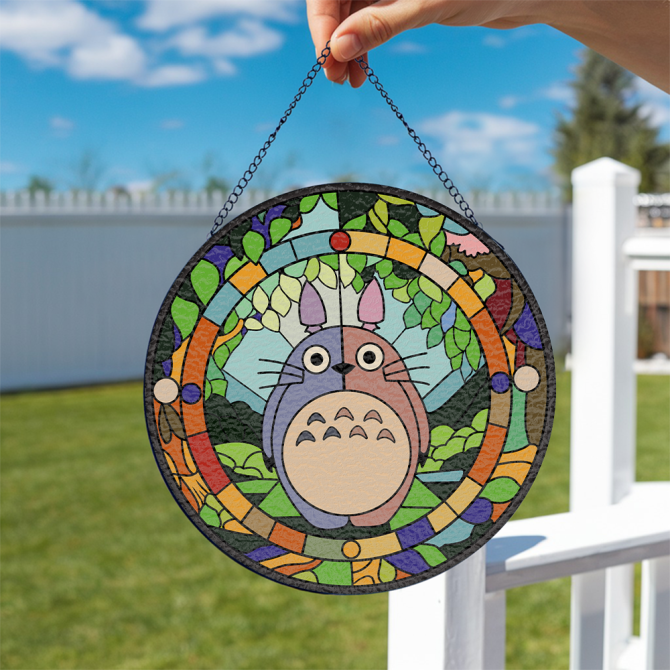 Charming Stained Glass Suncatcher - Whimsical Forest Creature Design For Home Décor - Image 2