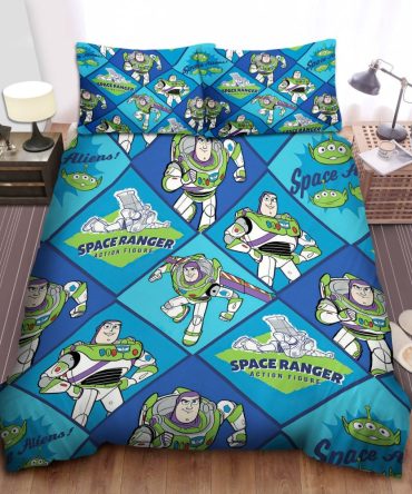 Buzz Lightyear Bed Set – Kids Space Ranger Bedding With Pillowcases