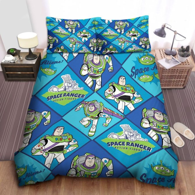 Buzz Lightyear Bed Set – Kids Space Ranger Bedding With Pillowcases