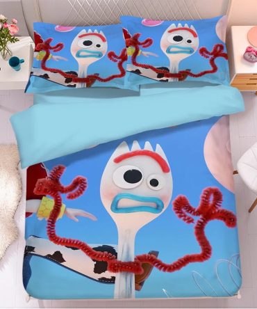 Cozy Cartoon Character Bedding Set - Fun & Colorful Design For Kids' Room